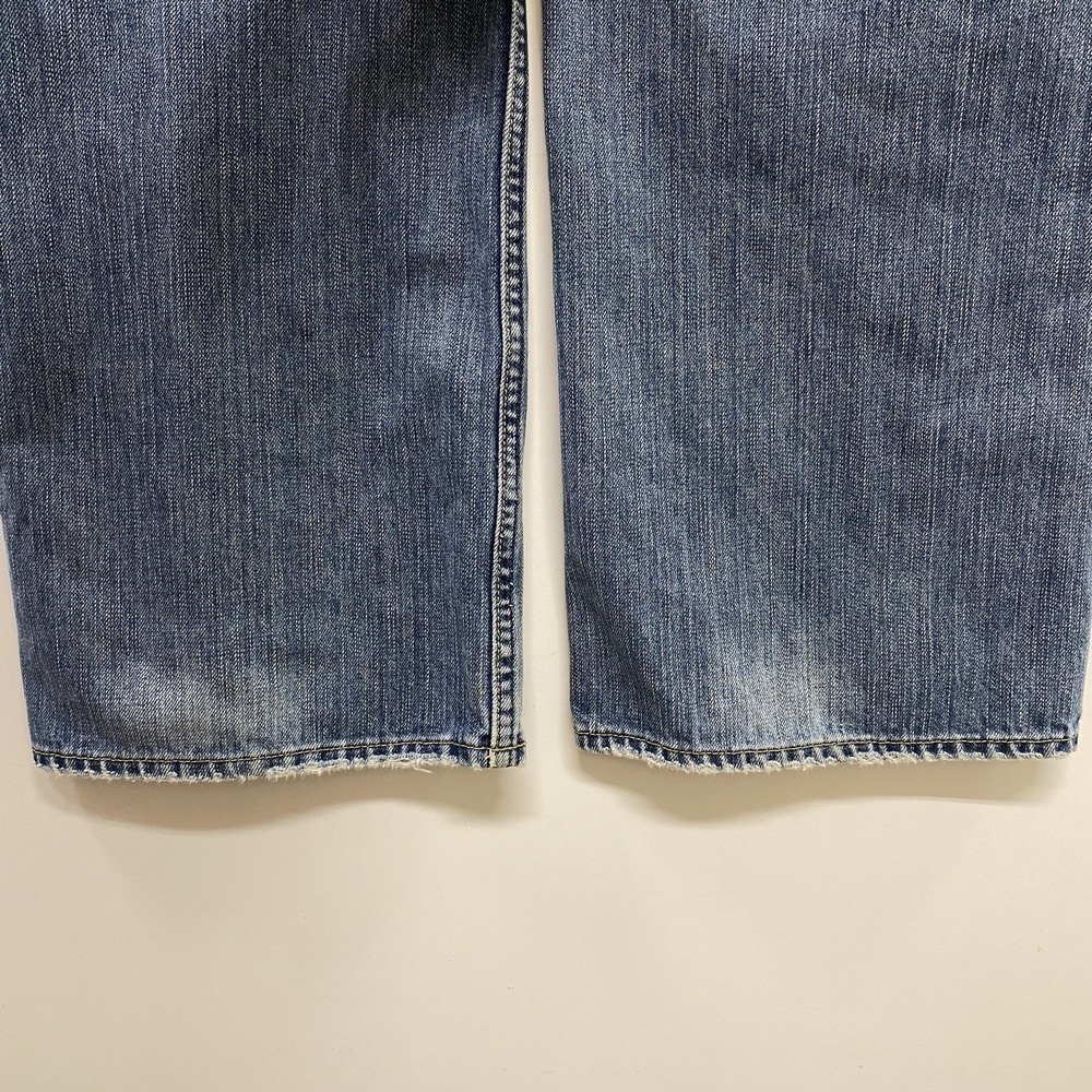 American Eagle Lightly Distressed Blue Denim Men's 33x30 Boot Cut Jeans 43053146 - Picture 9 of 11